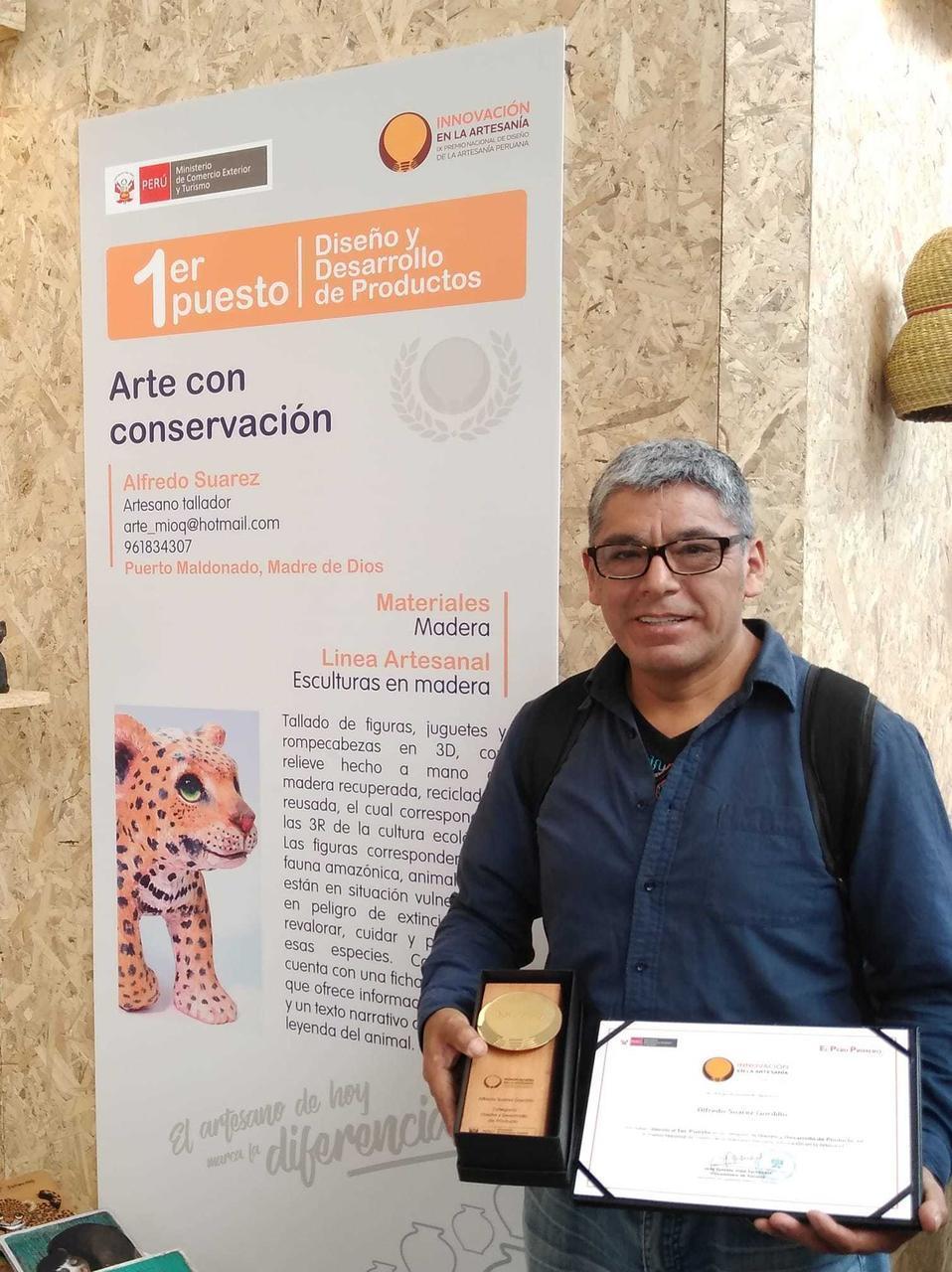 Obra inspirada en animales de Madre de Dios gana el “Premio Nacional de Diseño de la Artesanía Peruana”