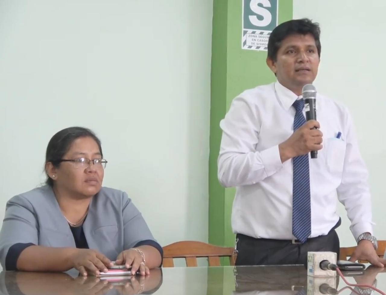 En la foto: el alcalde Keler Rengifo, el exgerente de la Beneficencia, Carlos Zabalaga, y los dos mienbros nombrados por el municipio para conformar el Directorio de la Beneficiencia desde el 22 de enero.