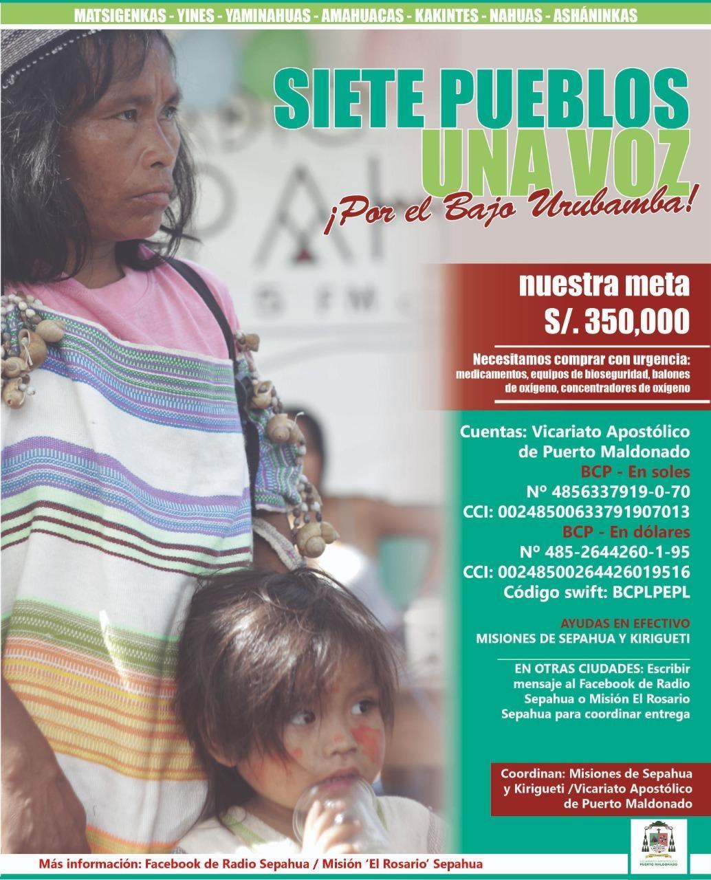 Afiche de la campaña ‘Siete pueblos: una voz’.