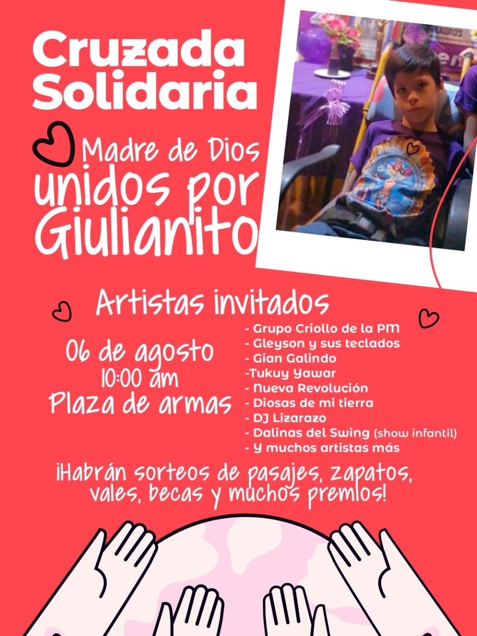 Organizan teletón por Giulianito, un niño de 7 años con distonía generalizada en Iberia