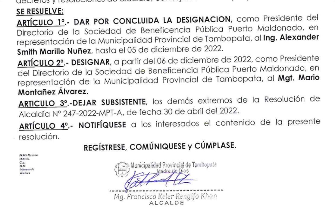 (Fuente: Radio Madre de Dios)