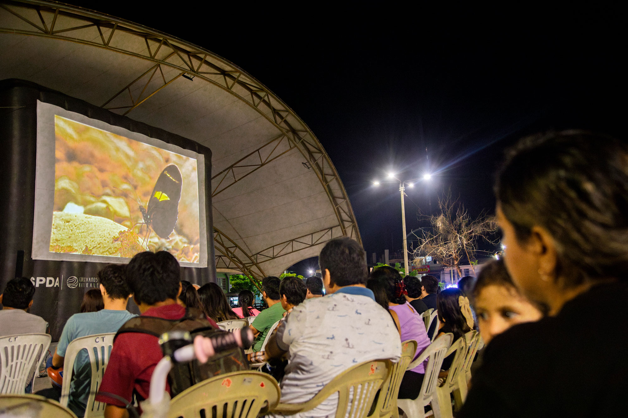 Durante la proyección de la película. Foto: Generación Verde