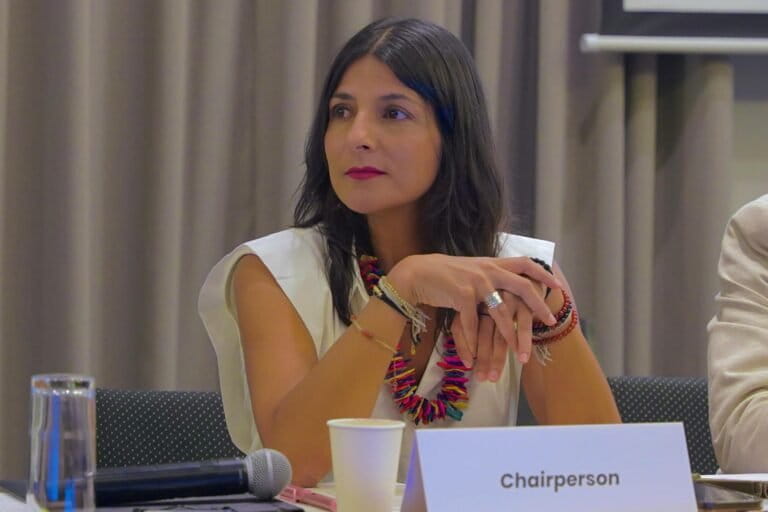 Irene Vélez, ministra de Ambiente y Desarrollo Sostenible (e) de Colombia. Foto: cortesía Gecko Producciones (@elgeckoquegraba)
